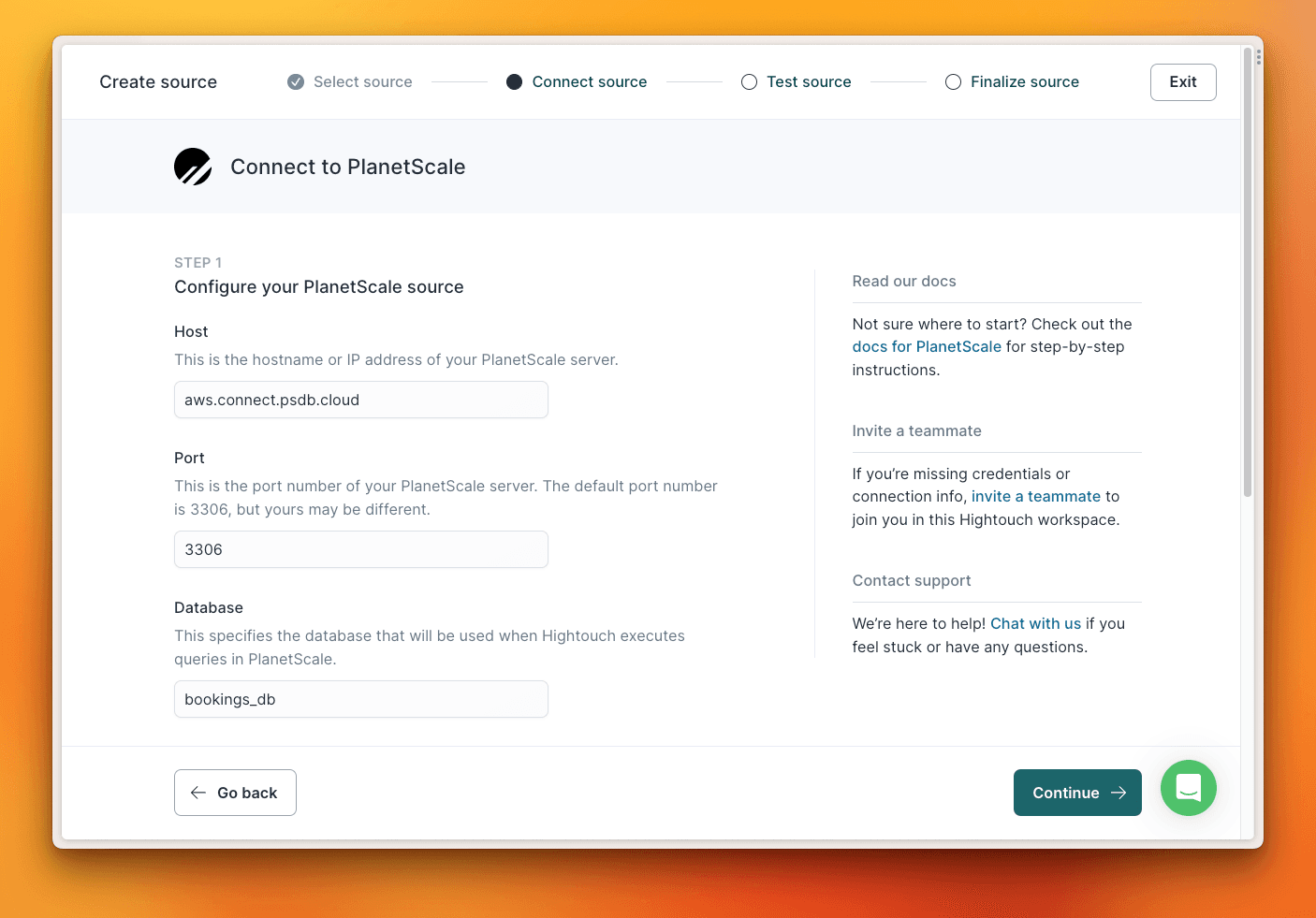 Connect to PlanetScale data source