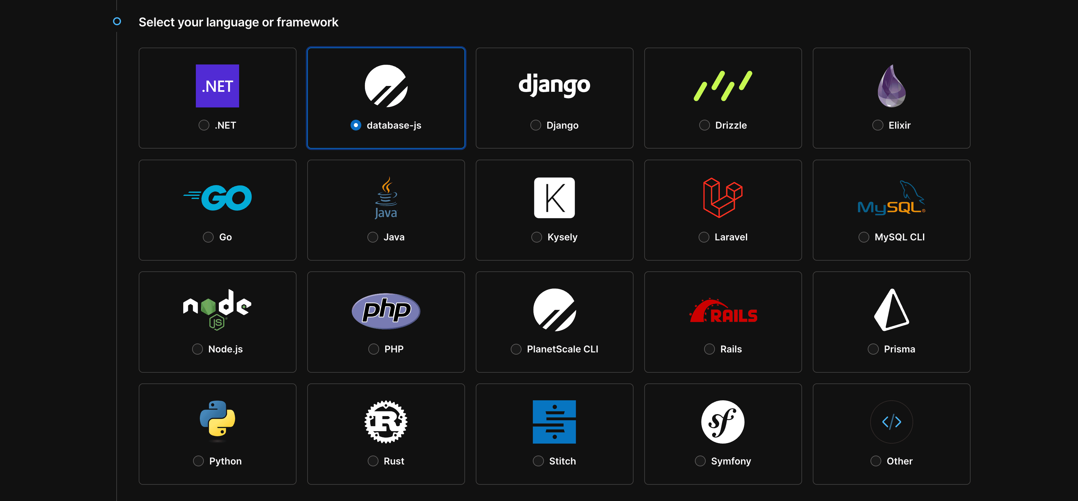 Database-js selection